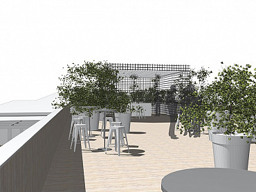 Sluneční terasa - návrh